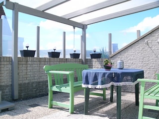 Terrasse mit Blick auf die Dünen
