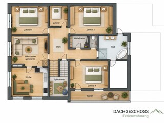 Ferienwohnung Langenegg Grundriss 3