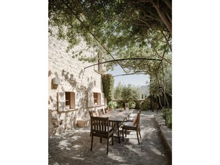 Dining area in front of the house