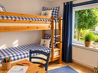 Das zweite Schlafzimmer im EG.