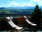 Dachterrasse mit Blick in die Bergwelt