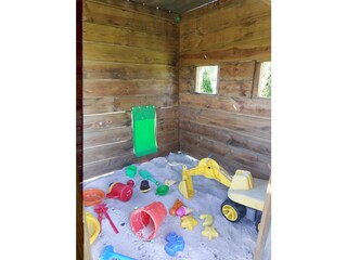 Sandkasten im Garten