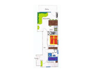 Apartamento de vacaciones Borkum Plano de planta 11