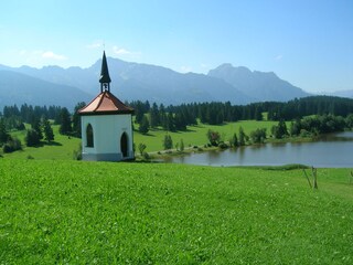 Blick auf die Allgäuer Alpen