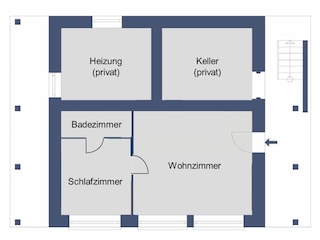 Grundriss 2-Zimmer-Wohnung