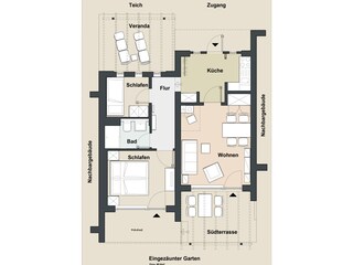 Grundriss Ferienhaus Asel