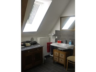 Badezimmer mit WC, Badewanne und begehbarer Dusche