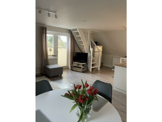 Blick zum Balkon