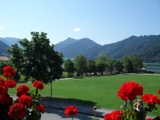 Aussicht von der Ferienwohnung auf Brecherspitz