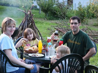 Grilling in the yard