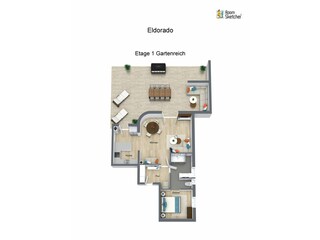 Vakantieappartement Bolsterlang Grondplan 36
