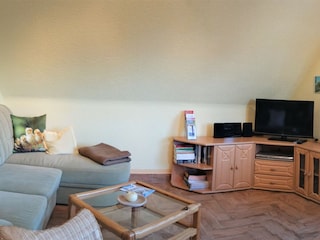 Fernseher und Radio sind auch vorhanden, ebenso WLAN
