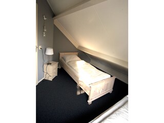 Das Schlafzimmer mit zwei Einzelbetten