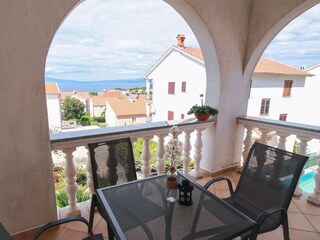 Balkon mit Meer blick