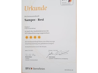 Klassifizierungs Urkunde