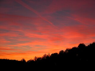 Sonnenuntergang Aussicht vom Balkon