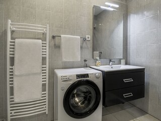 Bathroom with washing machine