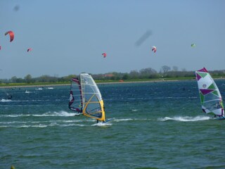 Surfer und Kiter lieben des Revier