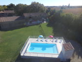 Areal view of the swimming pool