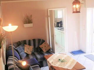 Wohnzimmer-Fewo ebenerdig direktzugang zur Gartenanlage