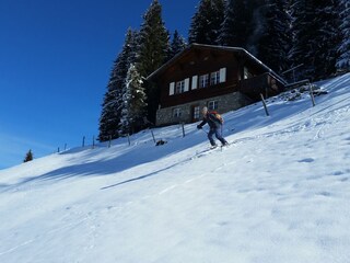 Berghütte Ahorn im Winter