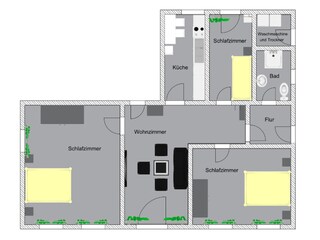Bäckerhus Wohnung 1 Grundriss