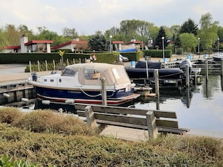 View of the harbor with the fish side