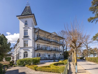 Die Strandvilla Stranddistel in Binz auf Rügen.