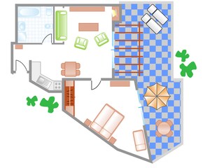 Vakantieappartement Costa Calma Grondplan 14