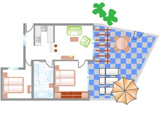 Appartamento per vacanze Costa Calma Pianta del piano 22