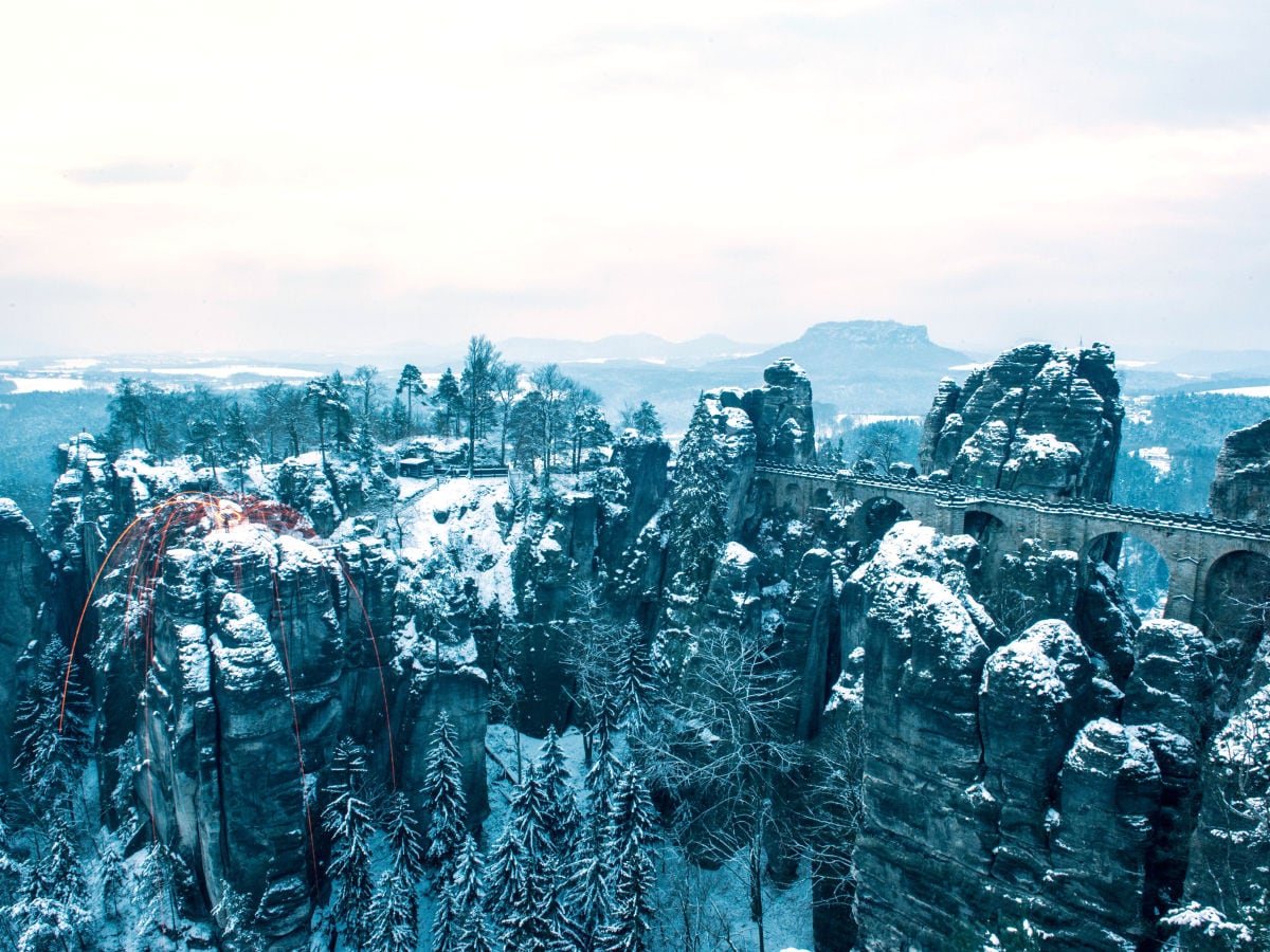 Basteibrücke im Winter (ca. 9km)