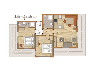 Vakantieappartement Ramsau am Dachstein Grondplan 10
