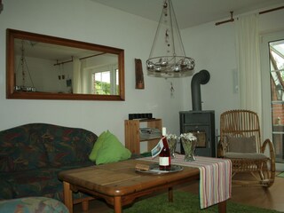 Wohnzimmer mit Kaminofen