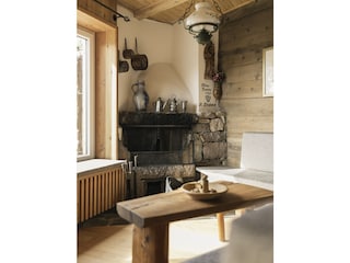 Living room with stove