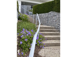 Die Treppe zum Eingang
