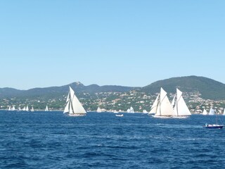 The famous "Voiles de St-Tropez", view from the terrace