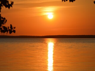 Sonnenuntergang am Plauer See.