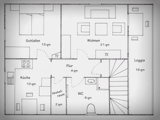 Grundriss der Wohnung