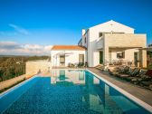 Villas exterior with the pool