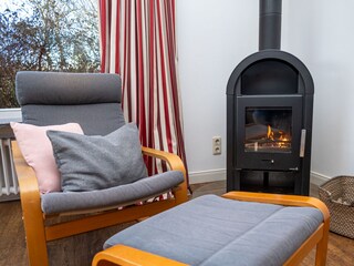 Wohnzimmer mit Kamin