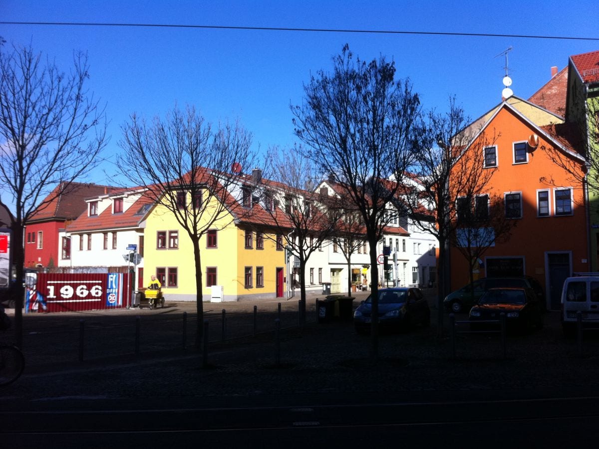 Straßenbahnhaltestelle in der Brühler Straße