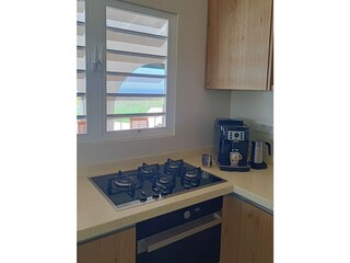 Koffiebonen machine, oven en 5-pits gasstel