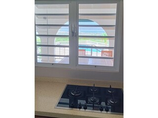 Uitzicht vanuit de keuken