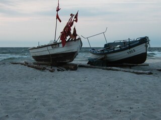 Fischerboote am Strand von Kronsgaard