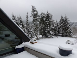 wundervolle, winterliche Dachterrasse