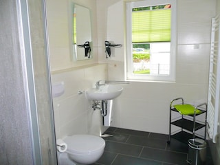 Badezimmer im Erdgeschoss mit Dusche