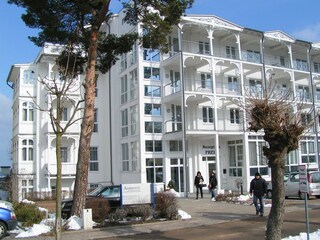 Südseite Villa Freia mit den offenen Laubengängen.