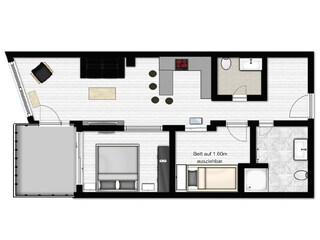 Apartamento de vacaciones Duhnen Plano de planta 35