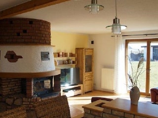 Wohnbereich mit Kamin