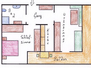 Appartamento per vacanze Wildschönau-Oberau Pianta del piano 23